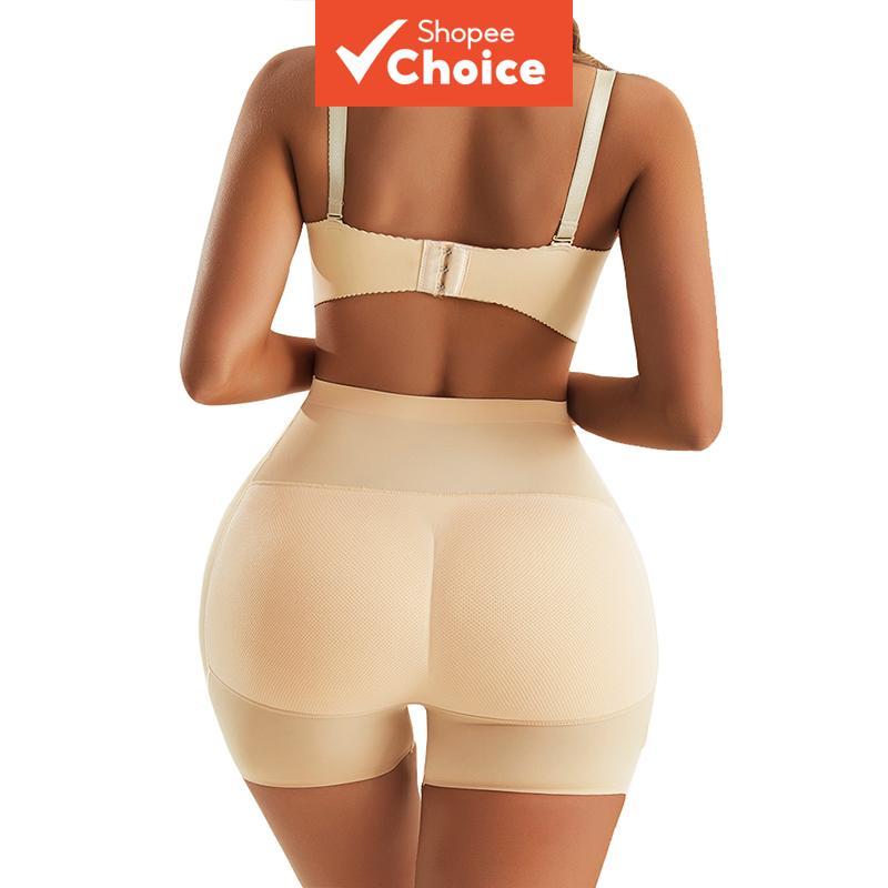 Cueca modeladora feminina sem costura com enchimento para levantar o bumbum e afinar a cintura