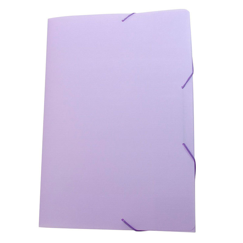 Pasta com aba elástico ofício Linho Serena lilás pastel 0246.LP Dello em Oferta na Shopee