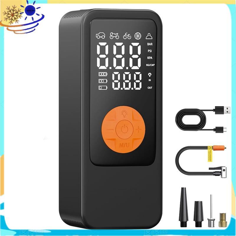 [Le's Shop] Inflador De Pneus Com Compressor De Ar Bomba De Inflação De 150 Psi Medidor Digital , Luz LED Para Carro , B