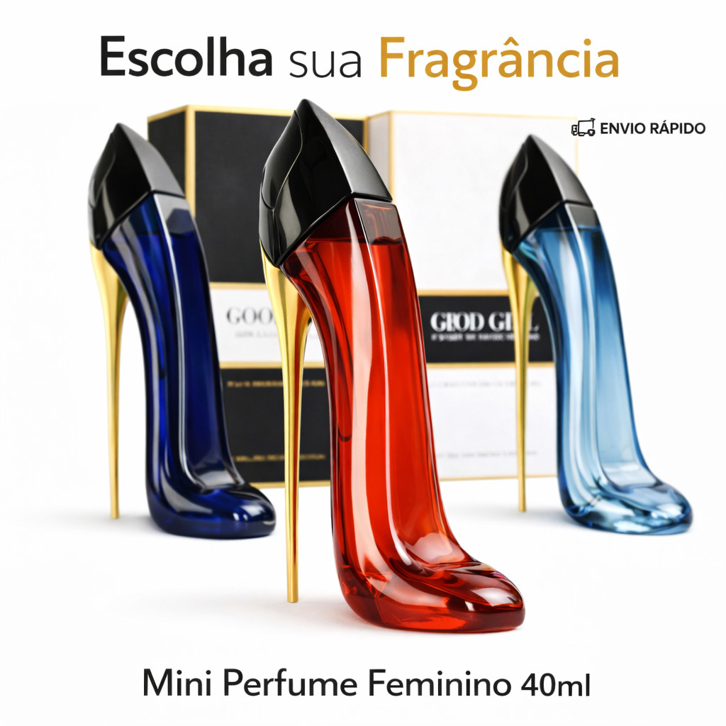 Perfume Feminino Doce Elegante Marcante Perfume Sapatinho 40ml Miniatura importado Coleção