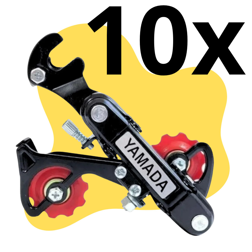 Kit c/10 Câmbios Traseiros Bike Yamada H40 c/ Gancheira 6/7V