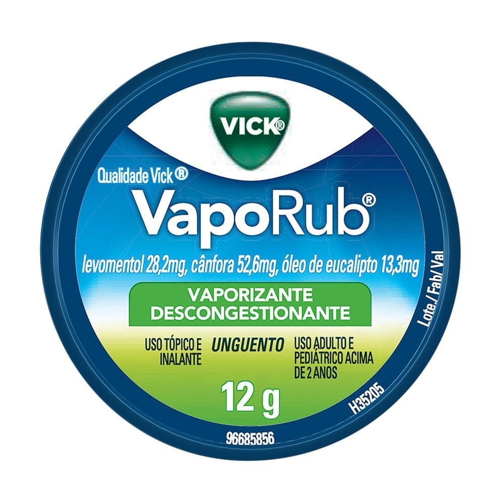 Pomada Vick Vaporub com 12g em Oferta na Shopee