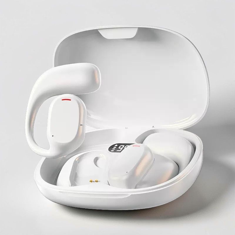 Fone TWS Esportivo D28- Condução Óssea Botão Touch Case Com Display  Bluetooth  À Prova de Suor e Bateria Duradoura B8
