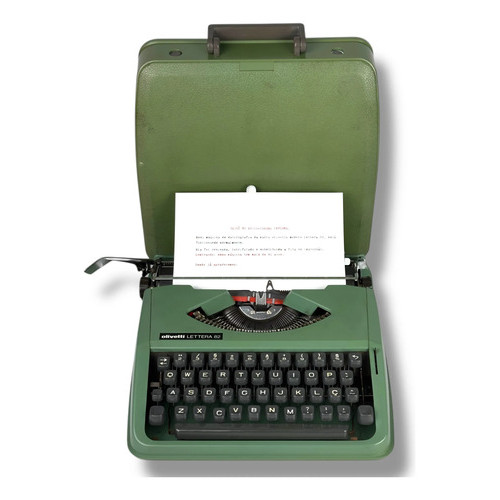 Máquina Datilografia Olivetti Lettera 82 Funcionando Antiga