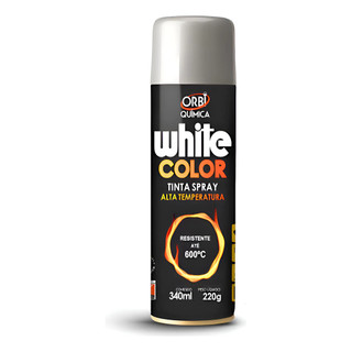 Tinta Orbi Spray Alta Temperatura 340ml 220g Resiste até 600ºC Aplicação Uniforme Para Fogão Lareira Escapamento