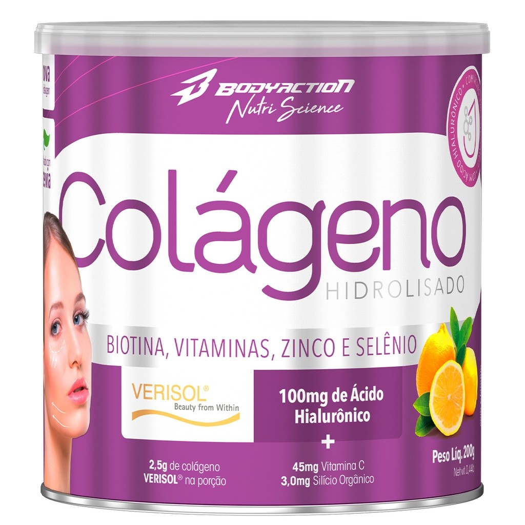 Colageno Verisol 200g com Ácido Hialurônico - Bodyaction