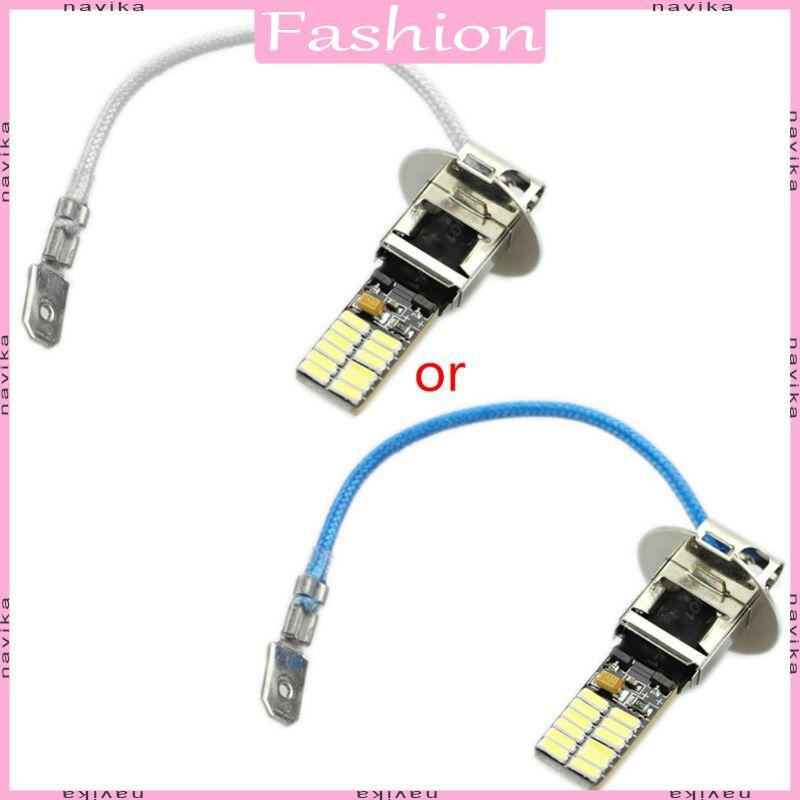 24-SMD-4014 H3 6500K Para Lâmpadas LED Brancas Xenon Faróis Neblina Condução Lam