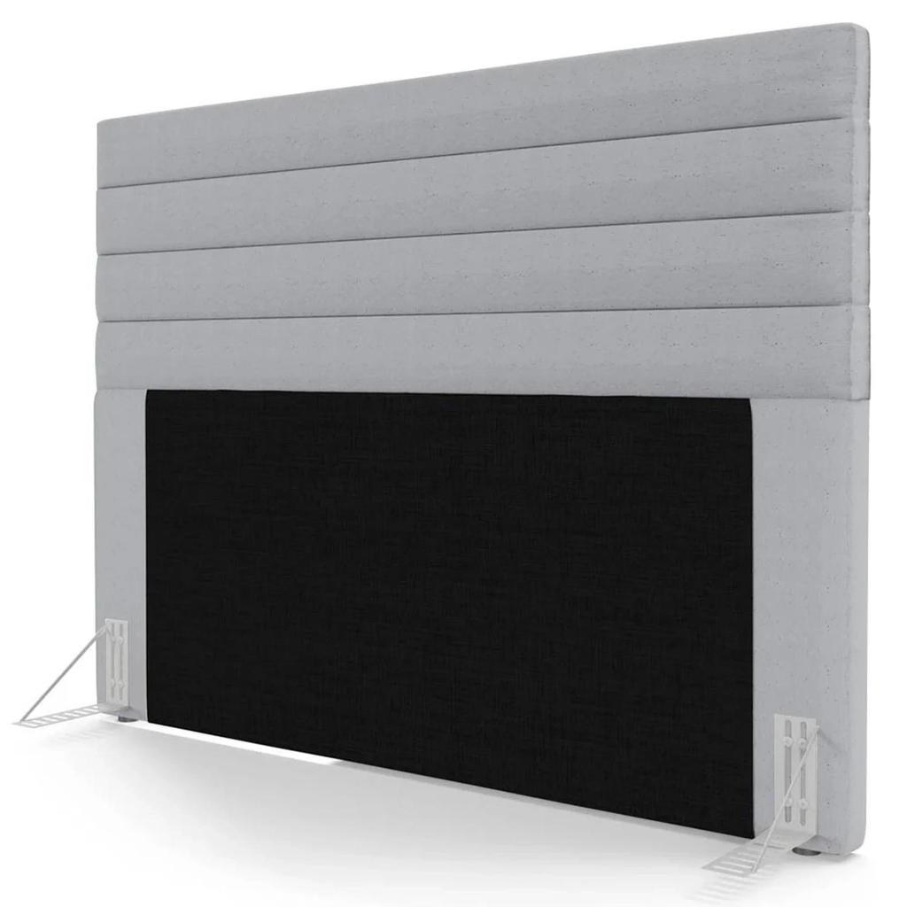 Cabeceira Cama Box Casal Queen 160cm Rubi W01 Linho Cinza - Mpozenato