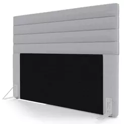 Cabeceira Cama Box Casal Queen 160cm Rubi W01 Linho Cinza - Mpozenato