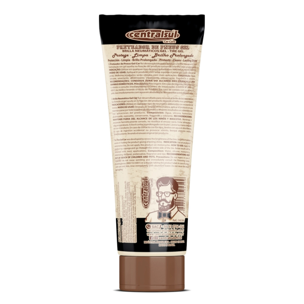 PRETEADOR DE PNEUS GEL MEN COFFEE CENTRALSUL 250G — imagem 2 de 2