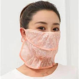 Verão estilo fino protetor solar máscara feminina malha high-End Anti-ultravioleta Ultra-fino respirável renda máscara d