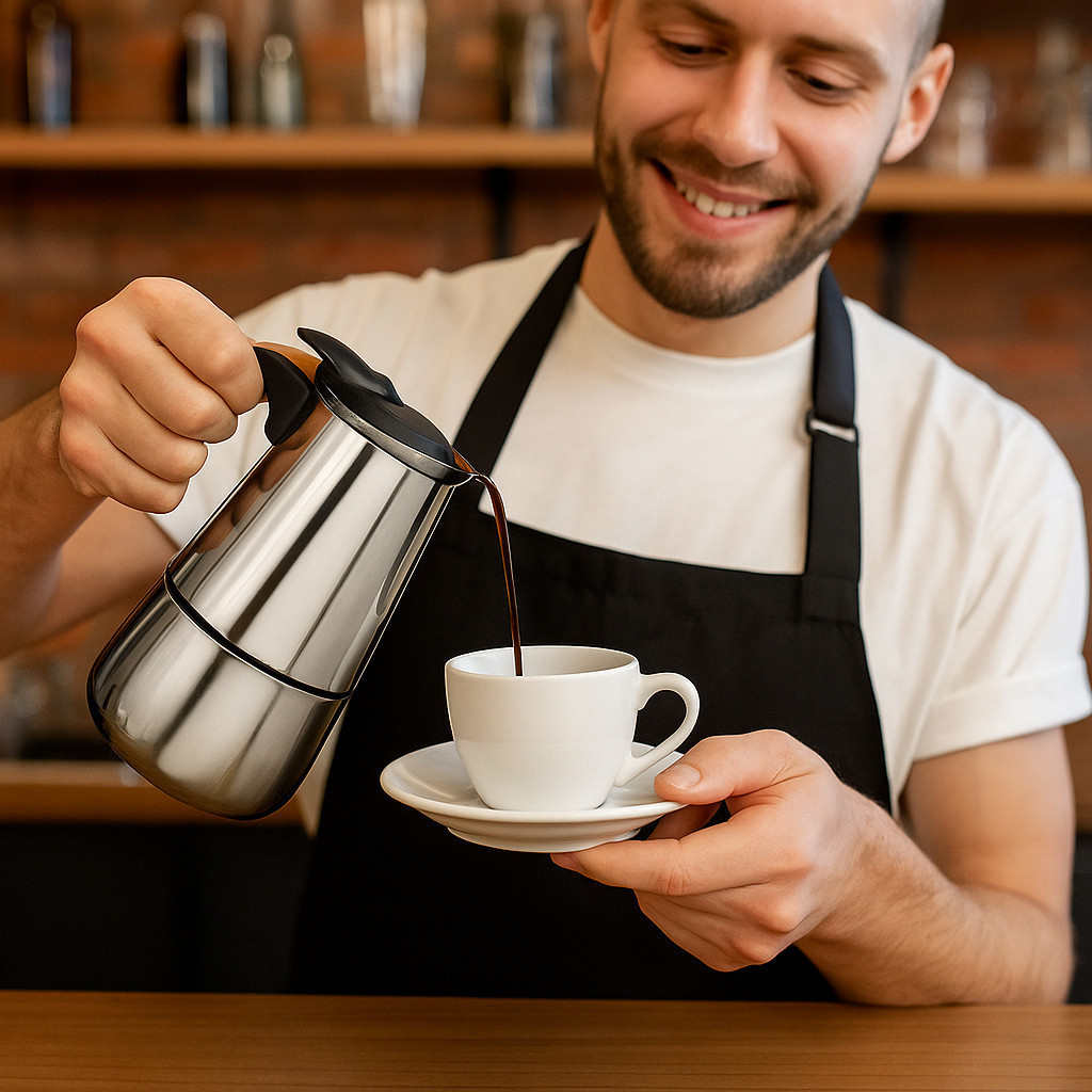 Cafeteira Italiana Inox Moka Xícaras Bule Preparo Chaleira Esquenta Ferver Água Filtro