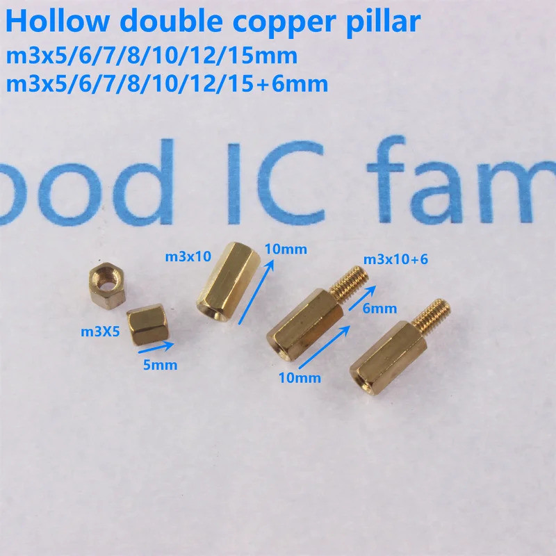 5 Pcs M2 M3 M4 M5 M6 Passagem Dupla Hex Latão Masculino Feminino Placa Impasse Pilar Rosca Hexágono-Mãe Espaçador Porca