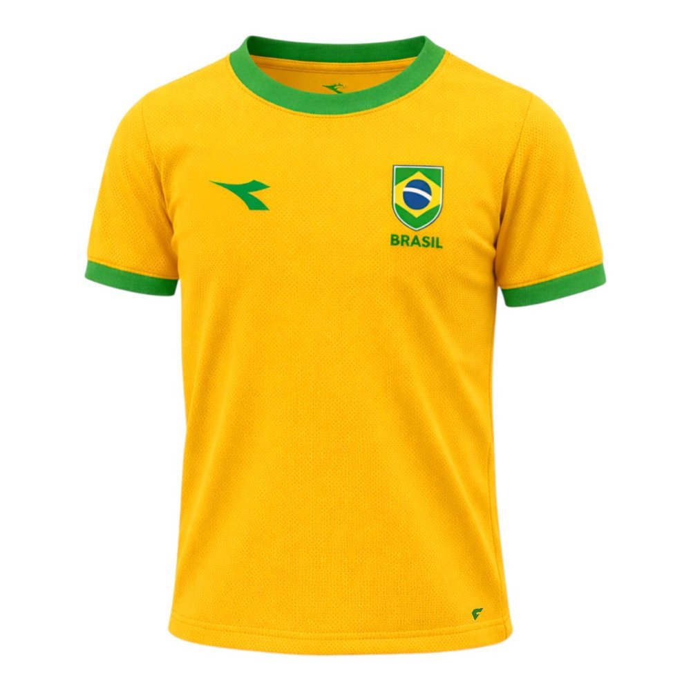 Camiseta do Brasil Diadora Campione Juvenil