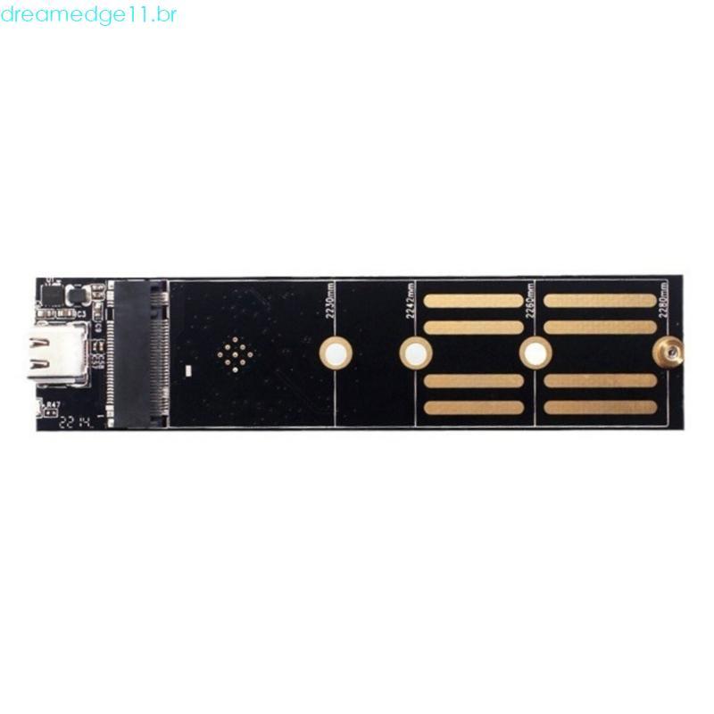 dreamedge11 Fast Speed M 2 NGFFs NVME SSDs Para USB 3 1 Type C Placa Adaptadora Dois Protocolos