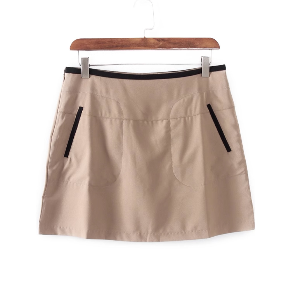 Oferta especial 〖 Bei 〗 Verão novo produto roupas femininas contador cintura média a linha solta moda clássica saia curt