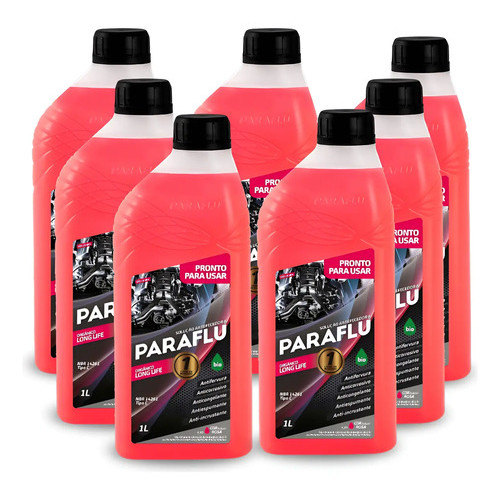 Kit 7 Paraflu Aditivo Radiador Pronto Para Uso 7l