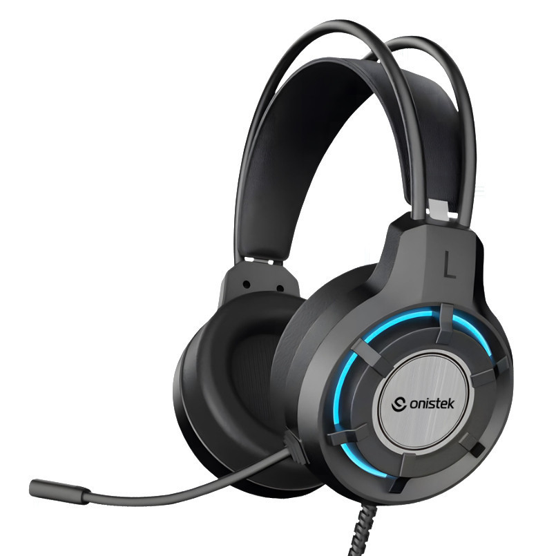 Headset Fone Gamer Led RGB Flexível P2 USB FN637 Com Fio