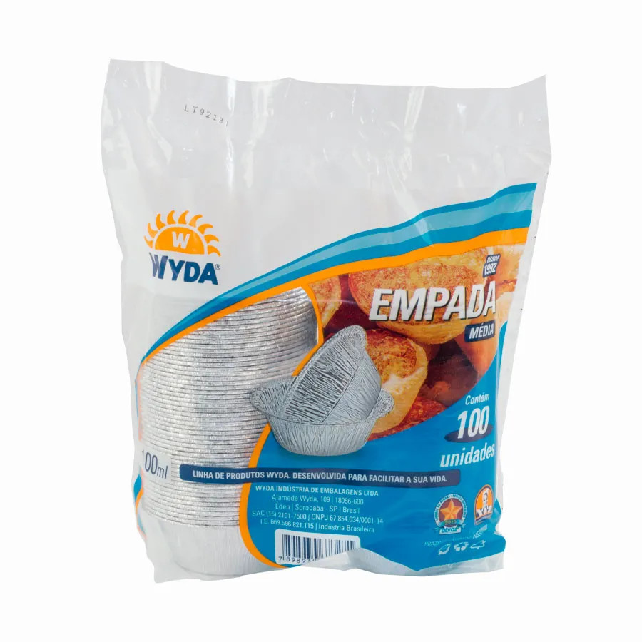 100 Forma de Empada Média 100ml em Alumínio Wyda