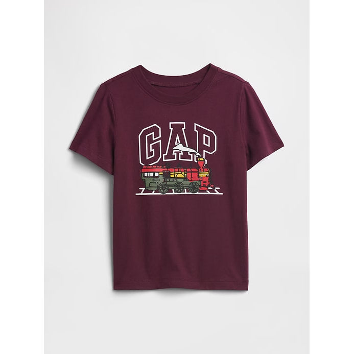 Camiseta Infantil, Vermelho Escuro, Logo Graphic Tee, Gap
