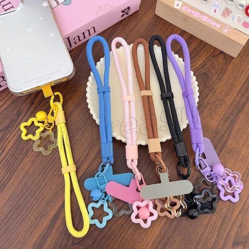 Acessórios Universais Para Telefone-Cordão Celular Com Pingente De Sino-Alça Trançada Feita À Mão-Corda Pendurar Anti-Pe