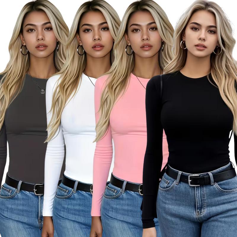 Kit 2 Camisas Térmica Feminina Proteção Uv 50+ Segunda Pele Camiseta Blusa Fria Academia Manga Longa