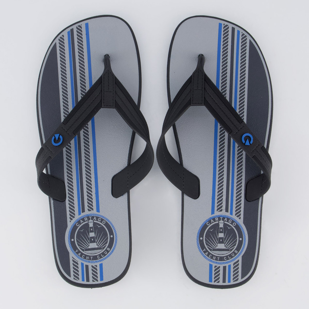 Chinelo Cartago Atlanta II Preto e Azul em Oferta na Shopee