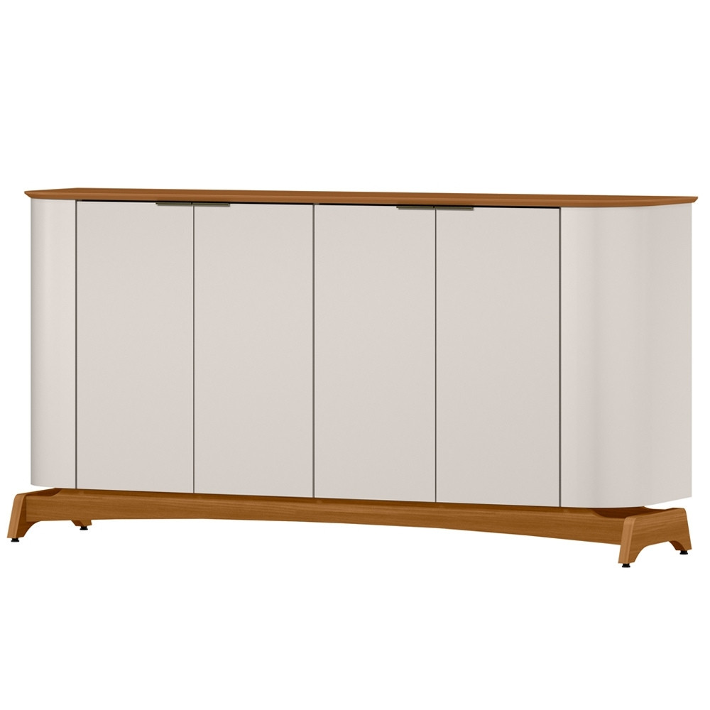 Aparador Buffet Para Sala de Jantar 160cm Verbena N01 Off White Ypê - Lyam Decor em Oferta na Shopee