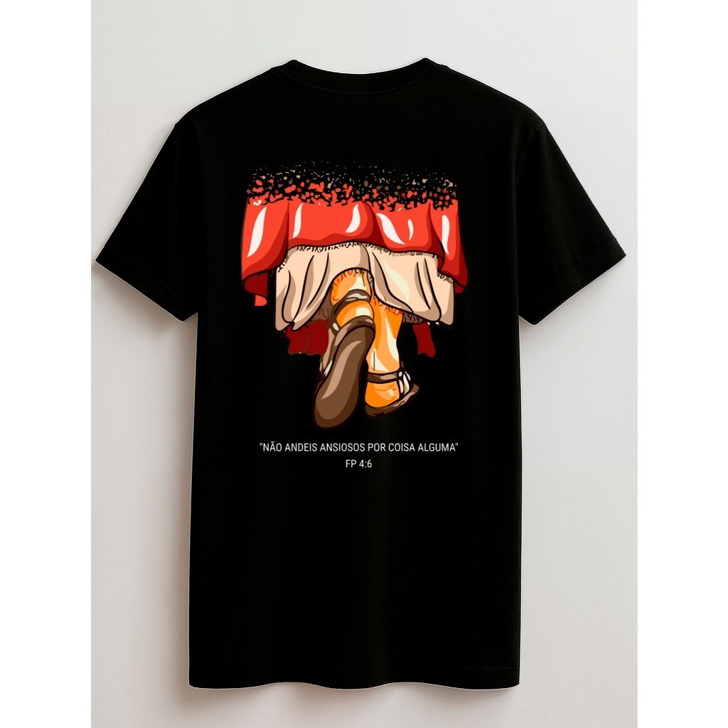 envio 24horas Camisa 100 Algodão Juvenil e Infantil 2 ao 16 anos Não andeis Jesus Unissex Gospel