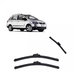 Kit 3 Palhetas Limpador Parabrisa VW SPACEFOX 2006 a 2011 Dianteiras + Traseira