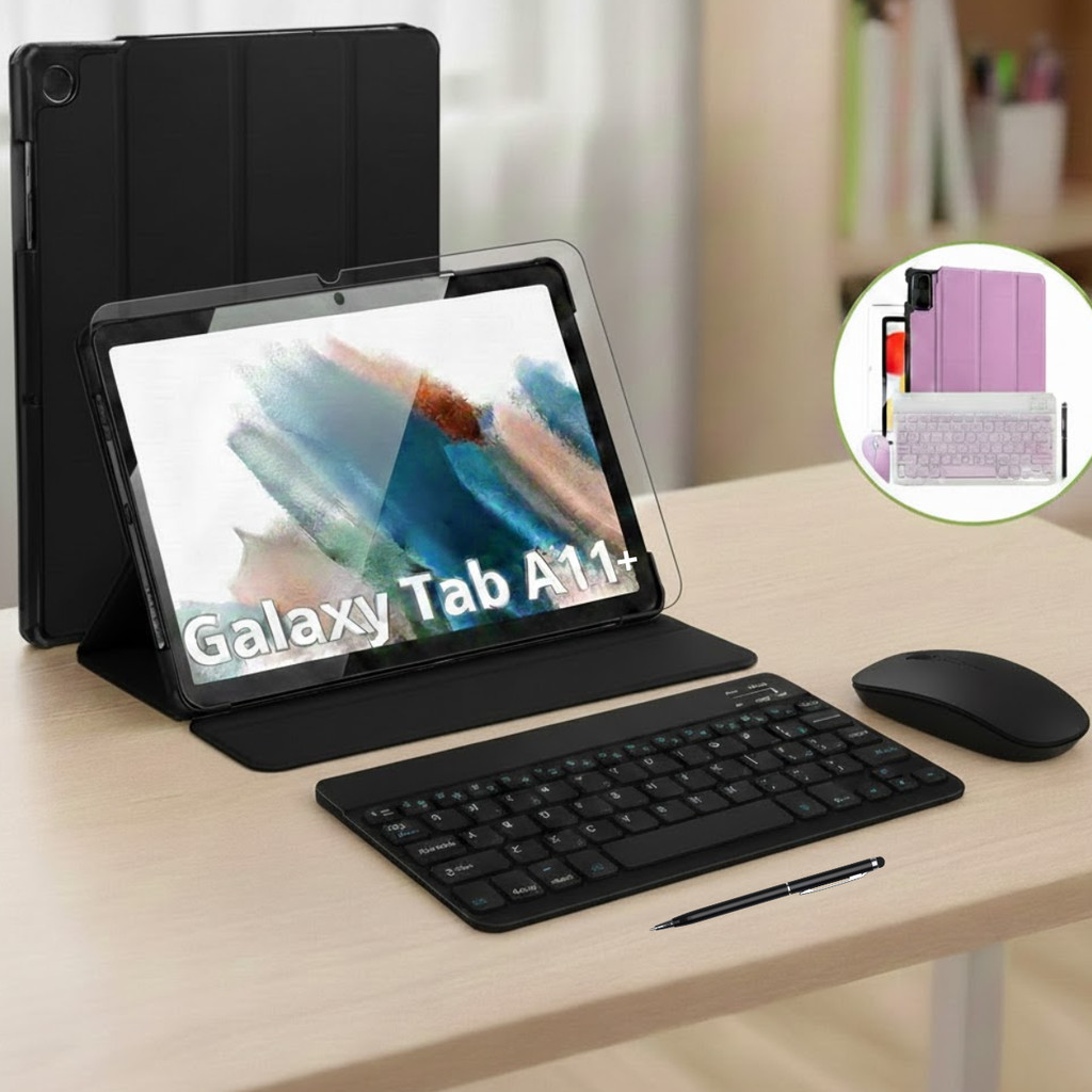 Kit para tablet A11 Plus Capa smart+Teclado e mouse + Pelicula de vidro + caneta touch