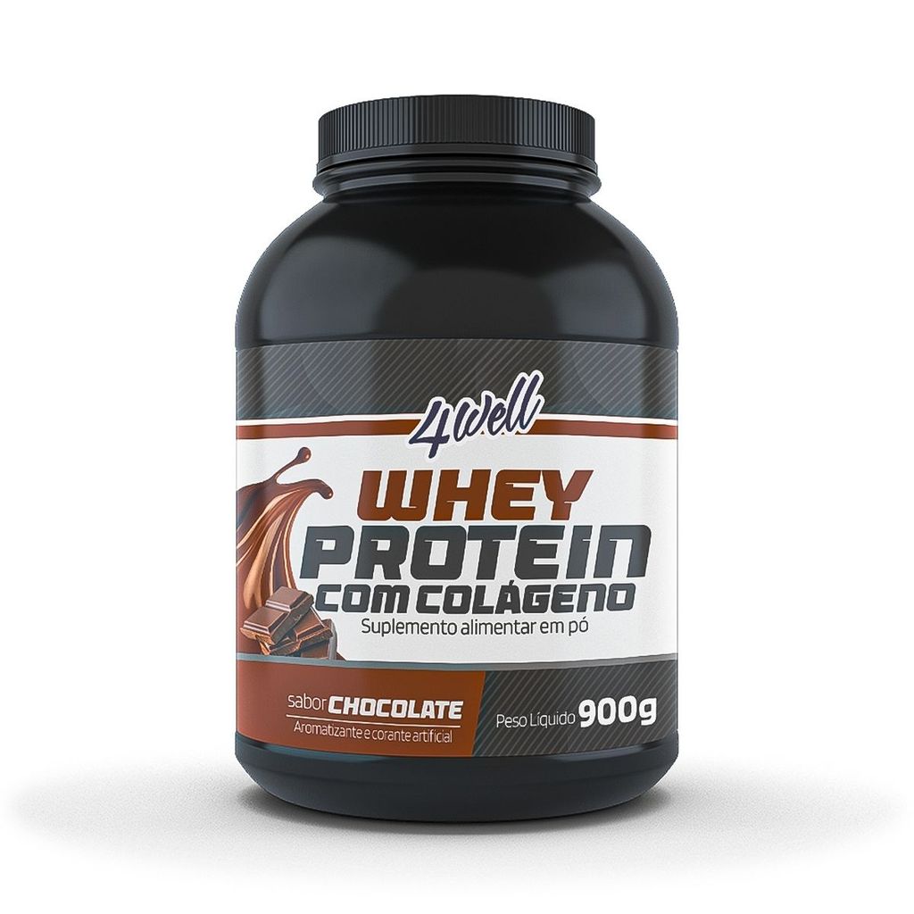 Whey Protein com Colágeno 900g 4well