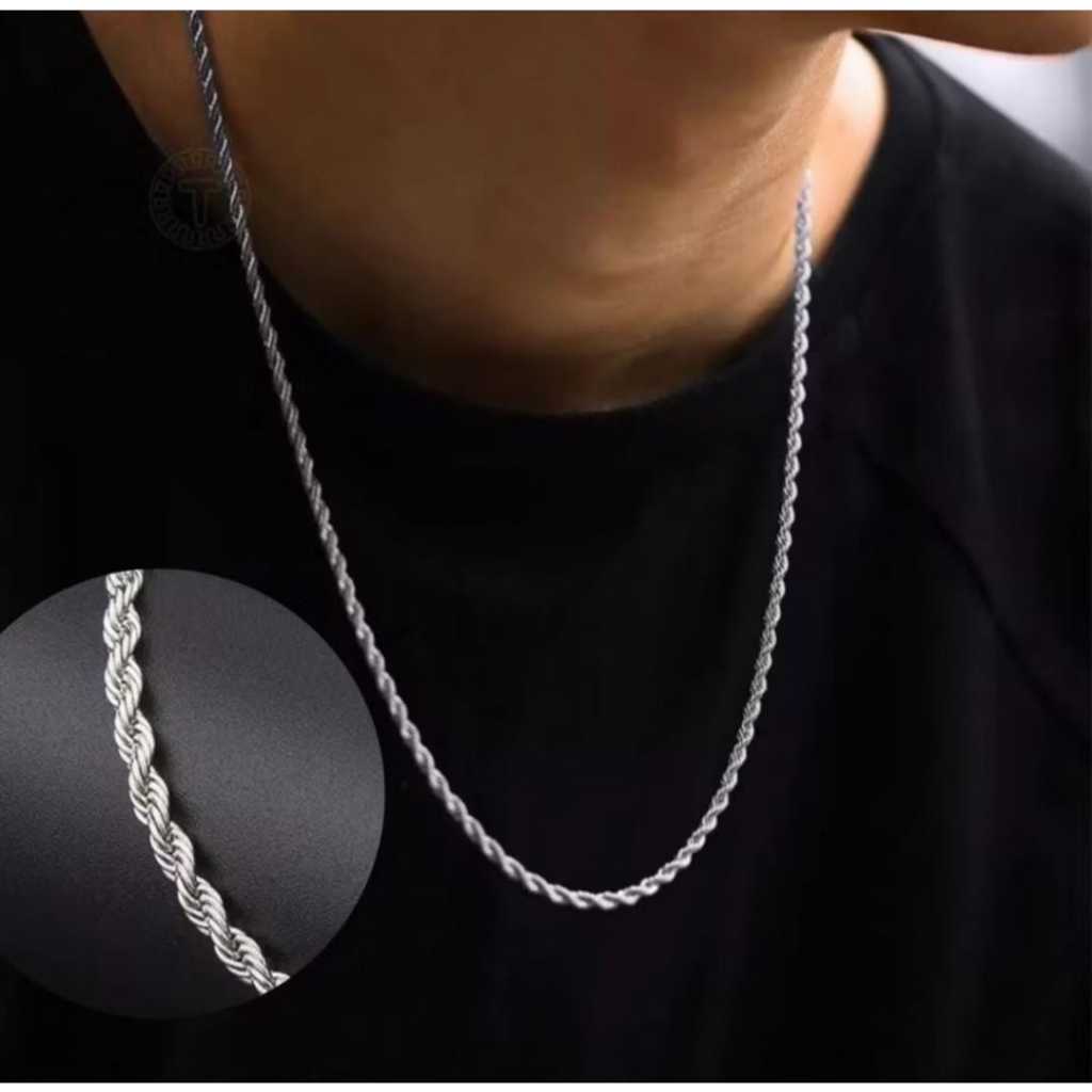 Corrente e Pulseira Masculina Luxo 60cm Aço Inox Design Exclusivo