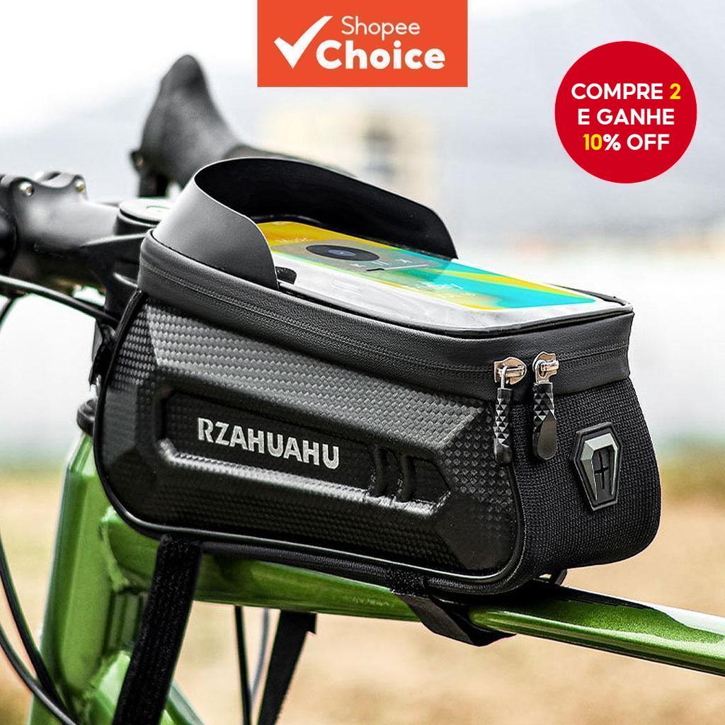 Bolsa De Tubo Superior Com Estojo Rígido À Prova D'água-Suporte Universal Para Telefone Bicicletas (Cabe Em 4.7 "-7.2 ")