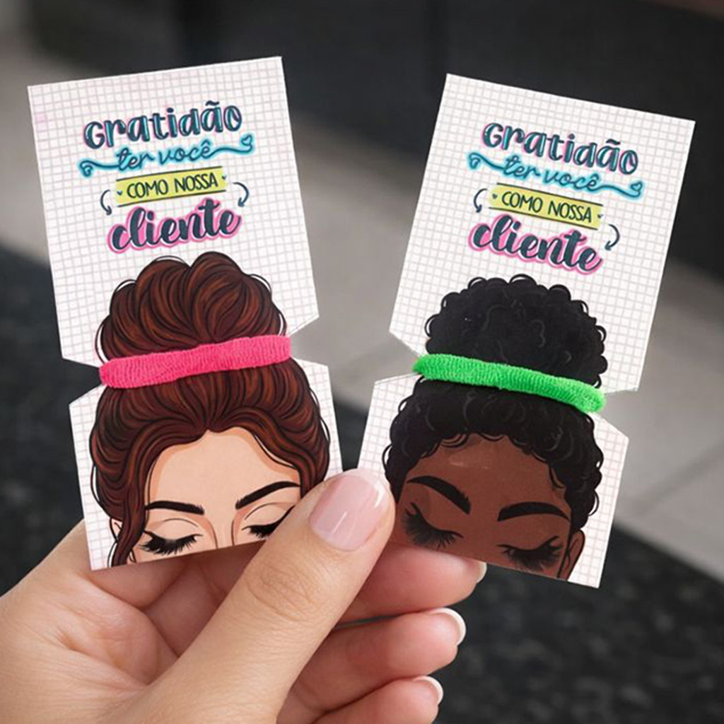 Kit 100, 50 Xuxinha De Cabelo Brindes para clientes