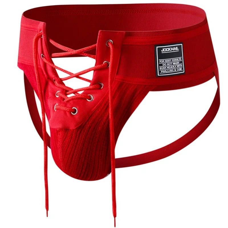 Jockstrap Masculino Sexy Bondage Gay Roupa Interior Lingerie Tanga Femboy Roupas Sissy Calcinha Rendas Até Abertura Jock