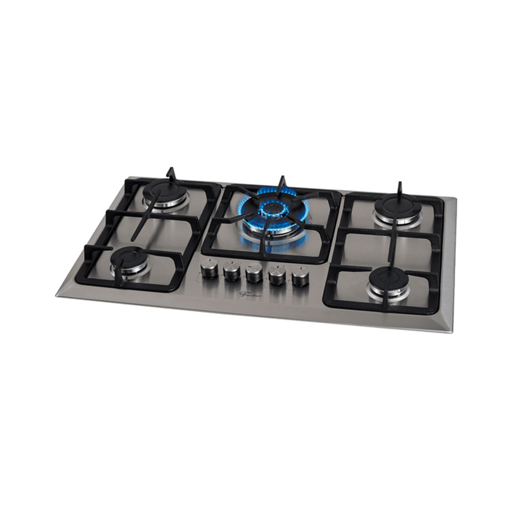 Fogão Cooktop Fischer 5Q TC Gás Mesa Inox em Oferta na Shopee