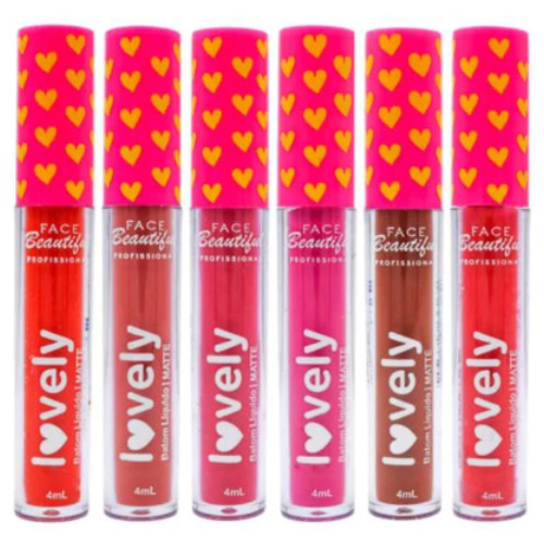 BATOM LIQUIDO MATTE LOVELY FACE BEAUTIFUL 4ML- ESCOLHA SUA COR- CORES 07,08,09,10,11,12
