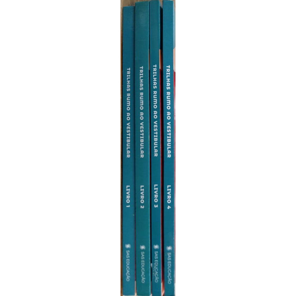LIVRO,  KIT(4), VESTIBULAR, TRILHAS, RUMO AO VESTIBULAR, VOL. 1 AO VOL. 4,  SAS EDUCAÇÃO