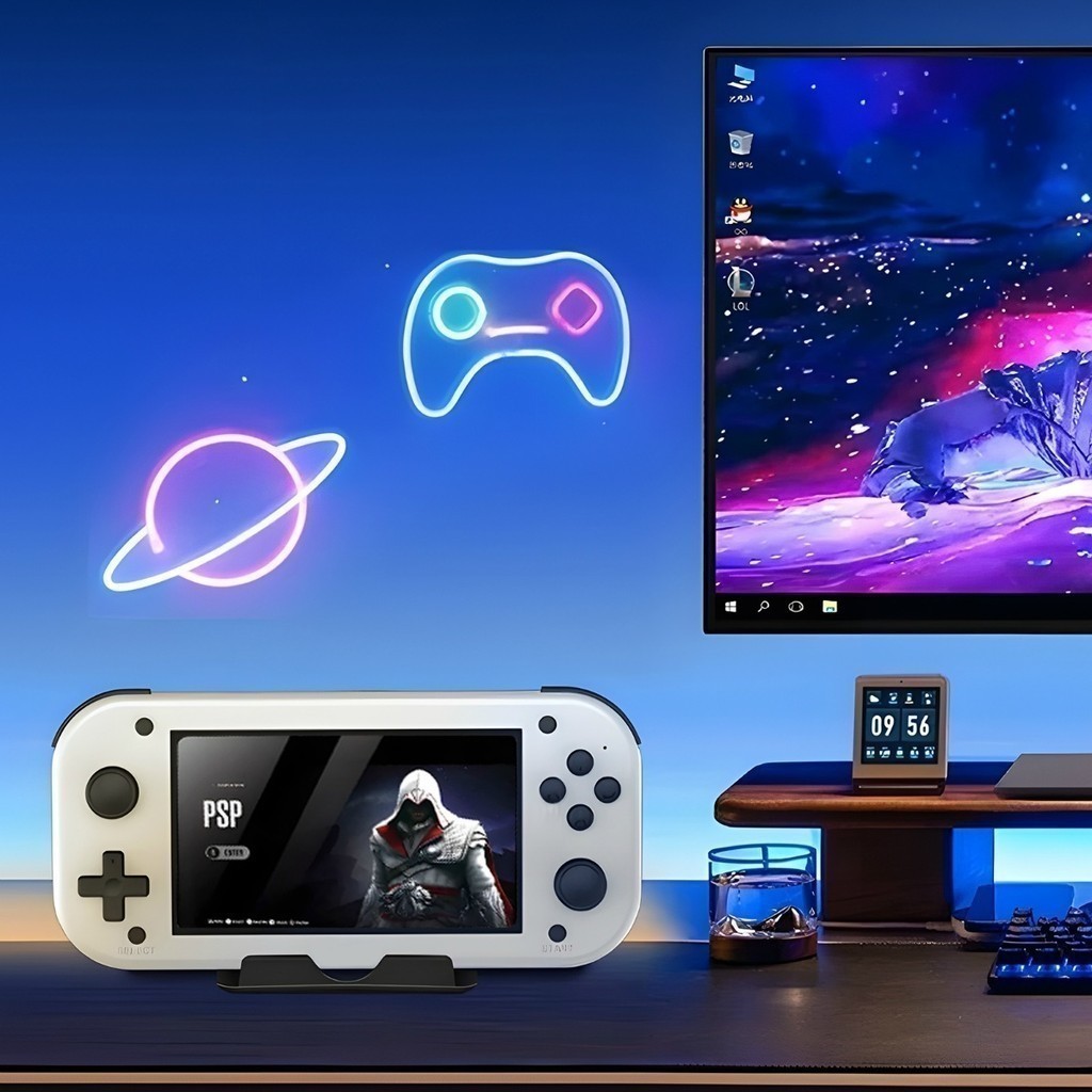 O Console de jogos portátil com tela LCD de 4,3