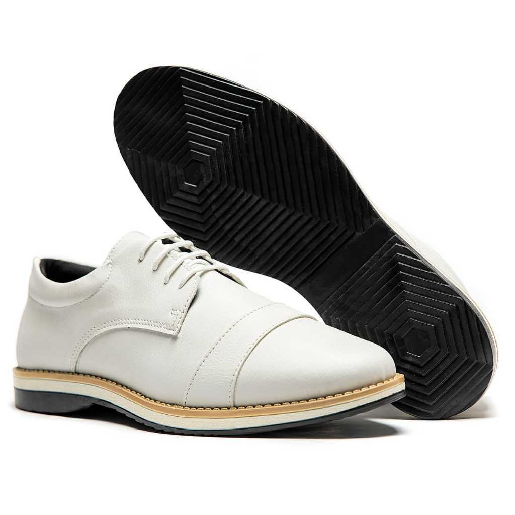 Sapato Social Casual Masculino Confortável Derby Oxford Solado Borracha Antiderrapante Dias Dos Pais Casamento