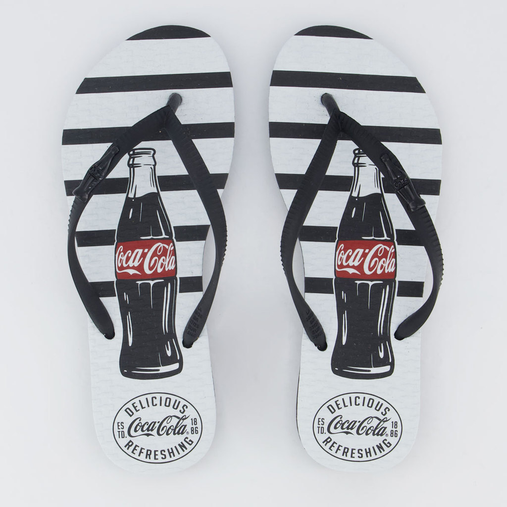 Chinelo Coca Cola Delicious Feminino Preto