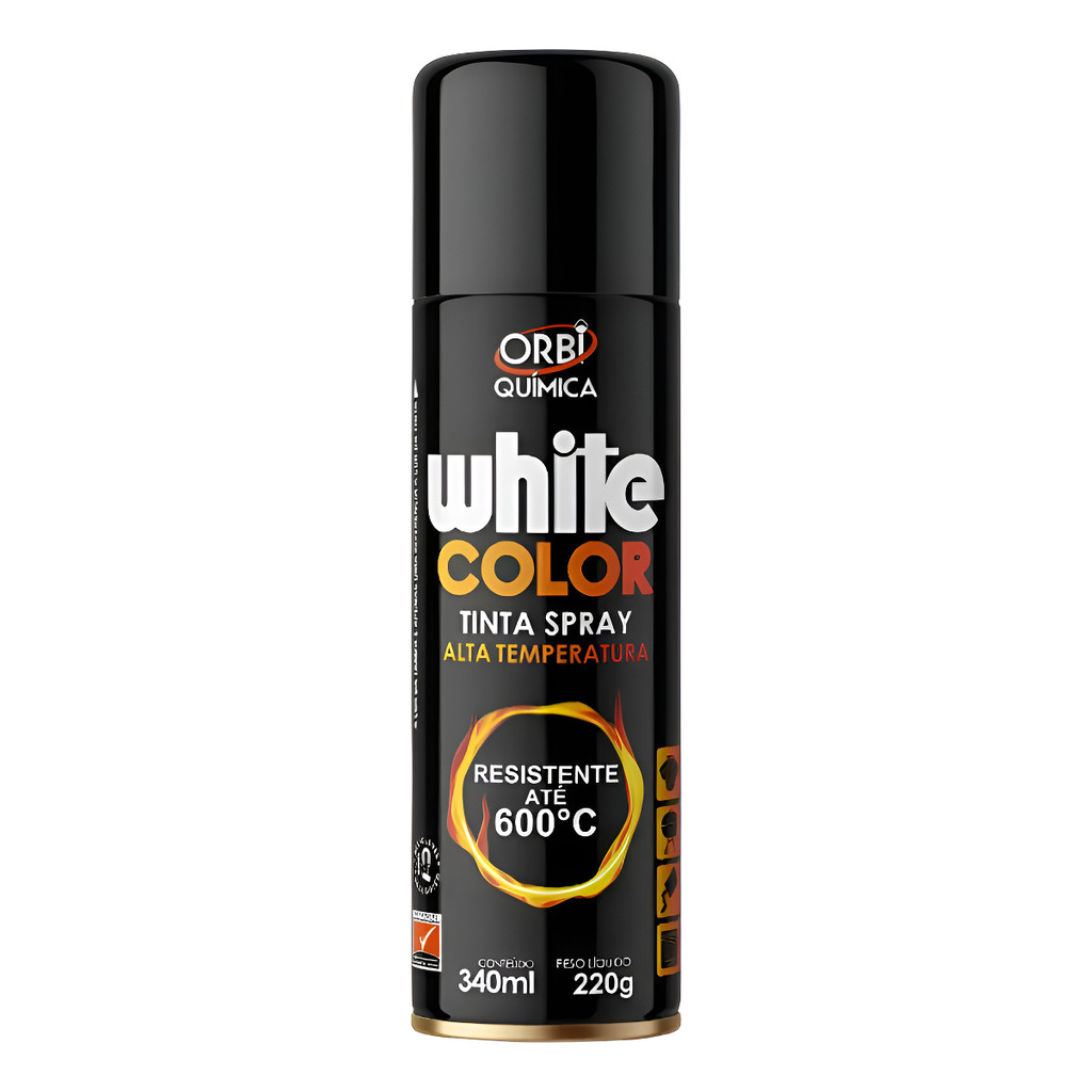 Tinta Spray Alta Temperatura 600ºC Orbi Ideal Para Motor e Escapamento Proteção Premium