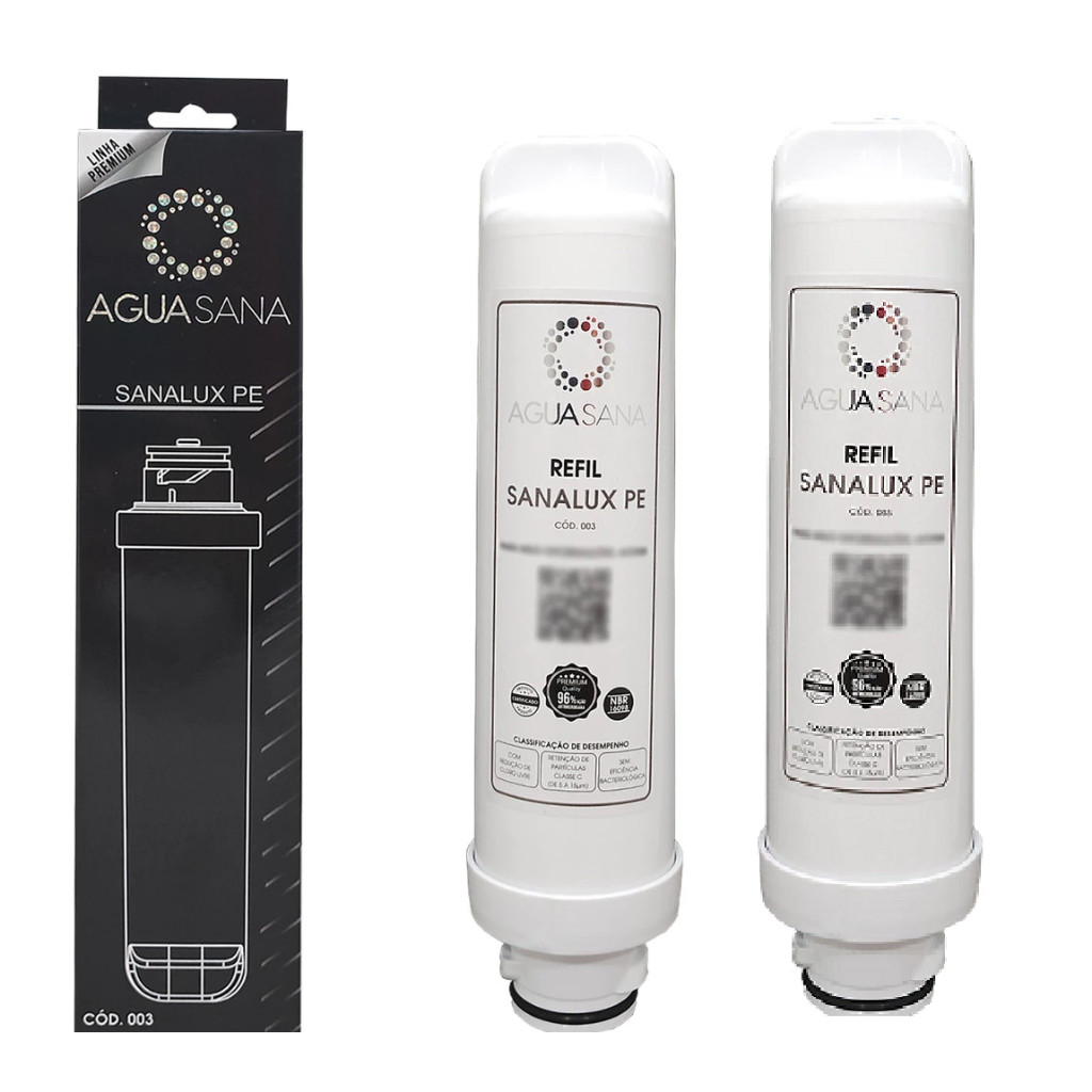 Kit 02 Refil VELA Compatível com Filtro Electrolux Purificador Água Pe10b Pe10x Pappca20 Vela