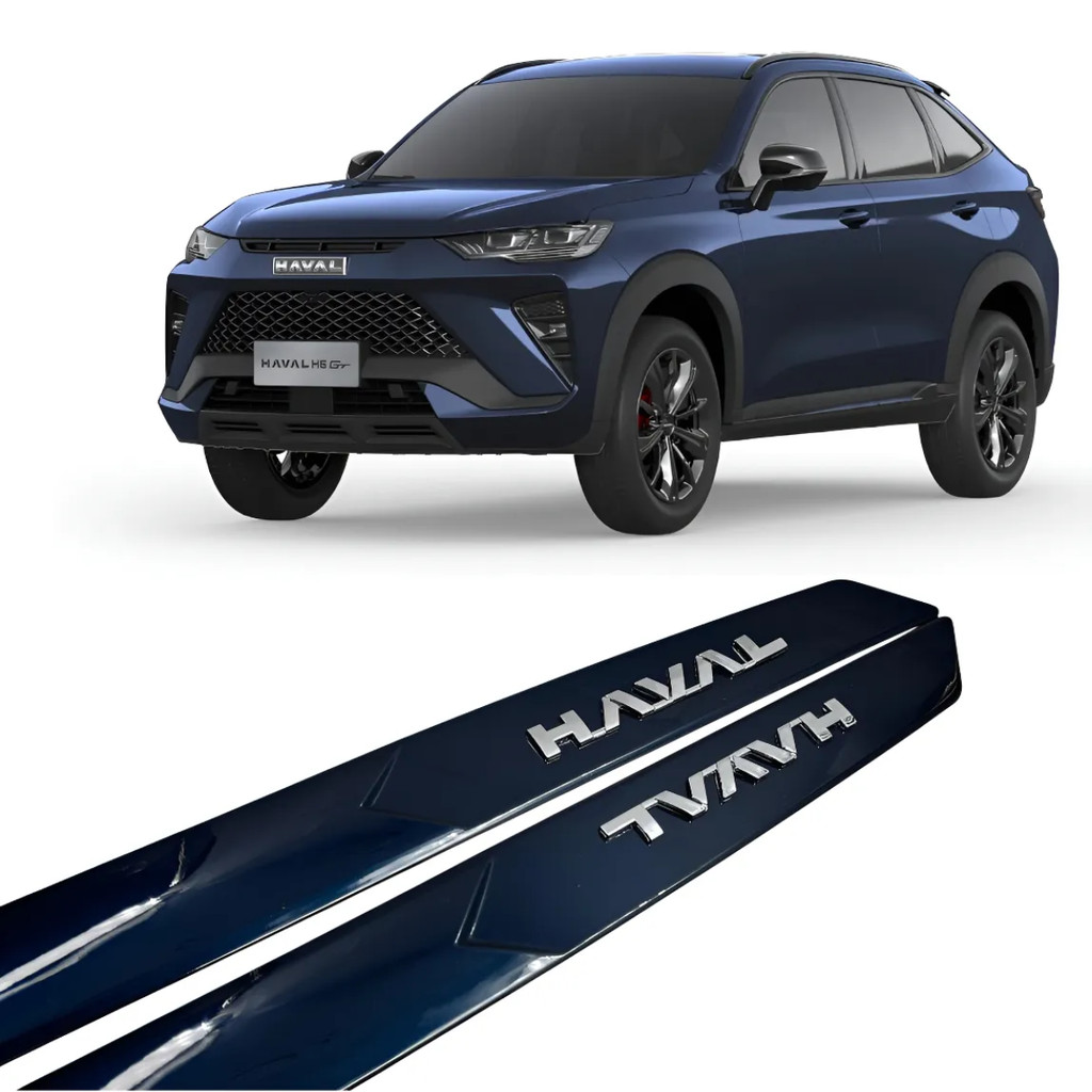 Friso Protetor Acabamento Moderno Porta Lateral Haval H6 Escrita Cromada 2024 2025 2026