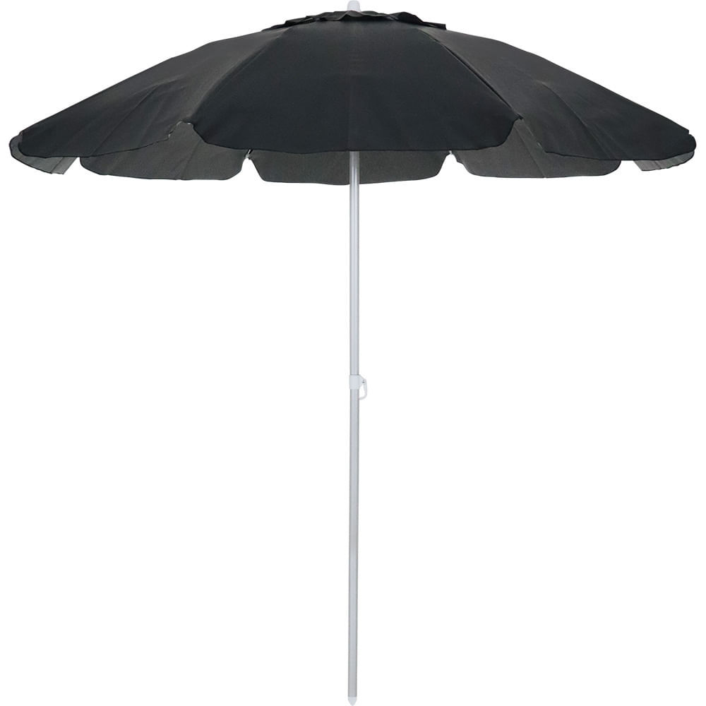Guarda-Sol em Bagum com Haste de Alumínio 1,60m Preto Bel