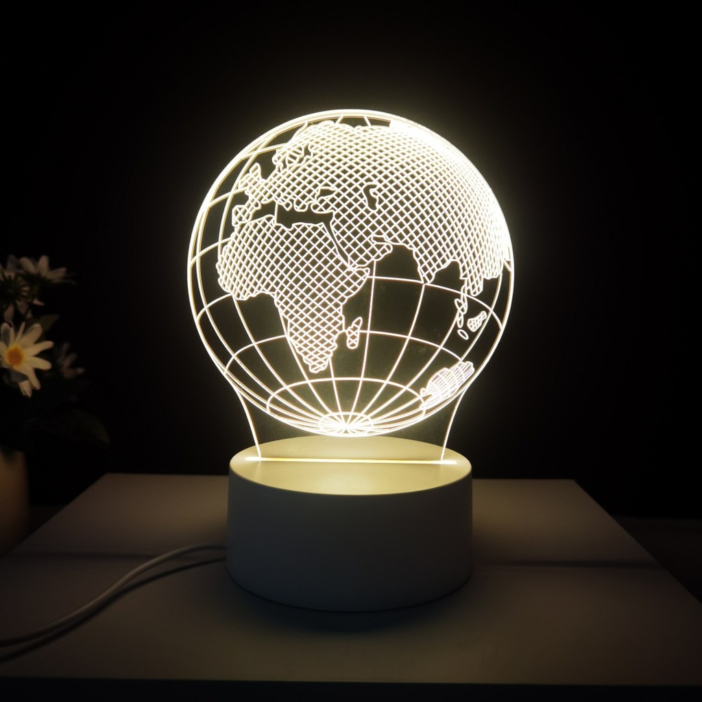 Luminária Mesa de LED 3D Criativa Luz Noturna Decorativa
