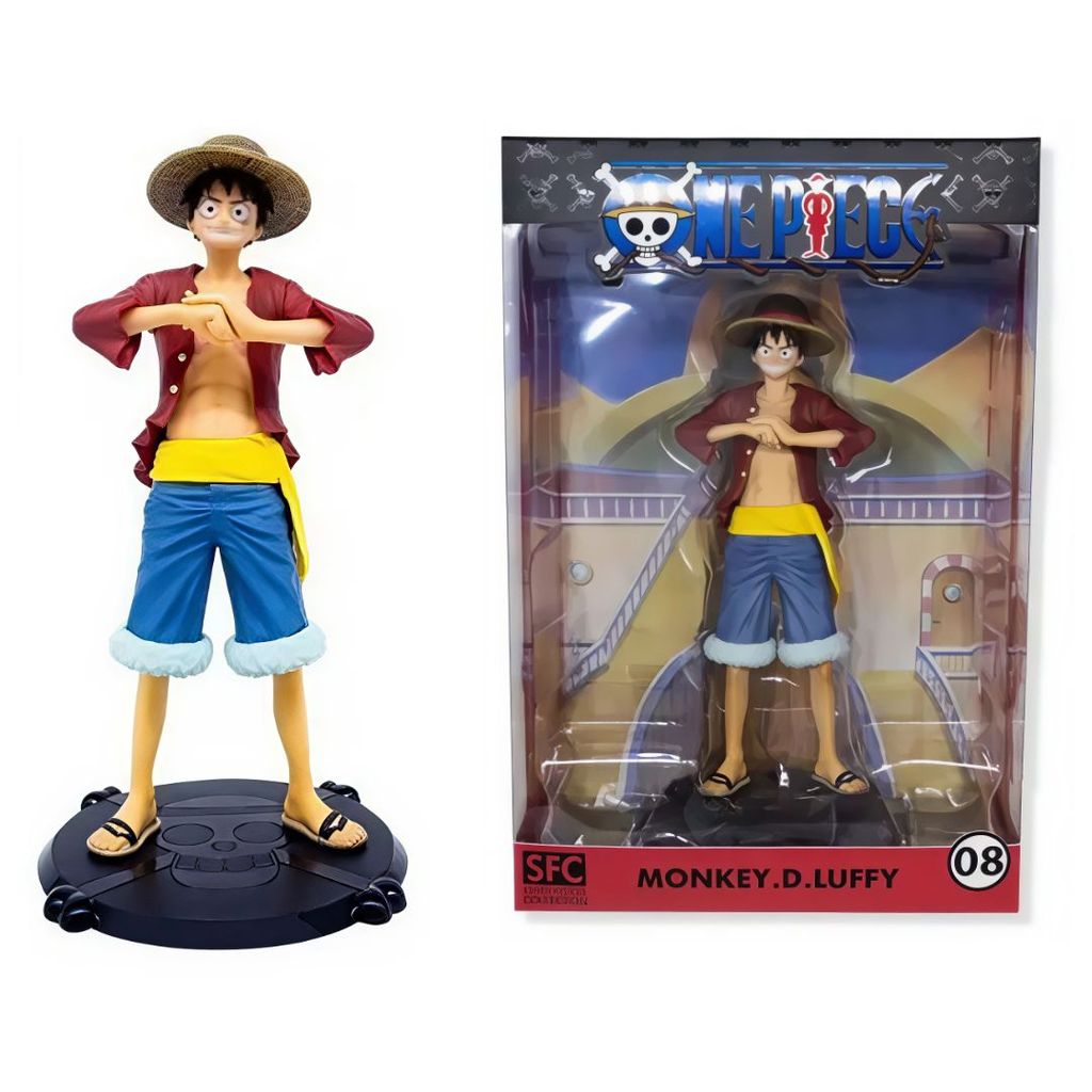 Boneco Figura De Ação Estatua Anime One Piece Monkey D. Luffy Colecionável Action Figure Geek Oficial