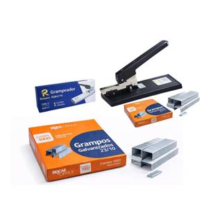 Kit Grampeador Profissional 100 Folhas + 1000 Grampos 23/10 em Oferta na Shopee