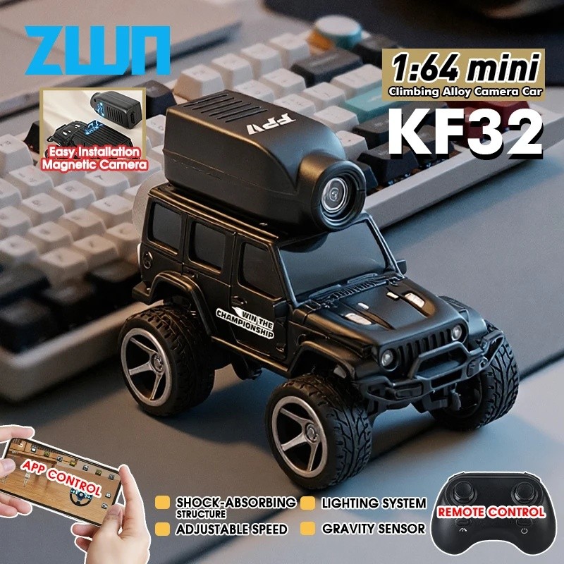 1 : 64 Mini Carro RC 2.4G Veículo Contorl Remoto Com Câmera WiFi APP Controle De Alta Velocidade ​ Presente De Brinquedo